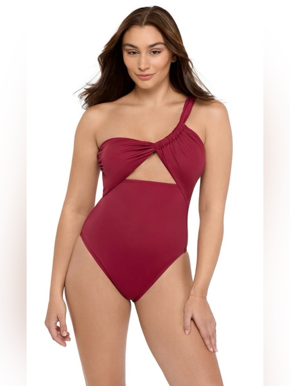 Sofia by Sofia Vergara Women's One Shoulder One-Piece Swimsuit